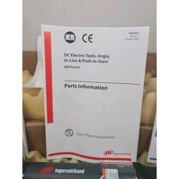 Ingersoll Rand QE4AT027PA4S06 3/8 DC Electric Angel In-line Push To Start Wrench - Picture 3 of 10